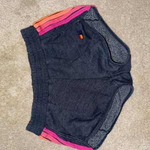Women's Navy and Pink Athletic Shorts